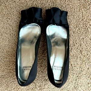 Stuart Weitzman Peep Toe Ruffle Heels